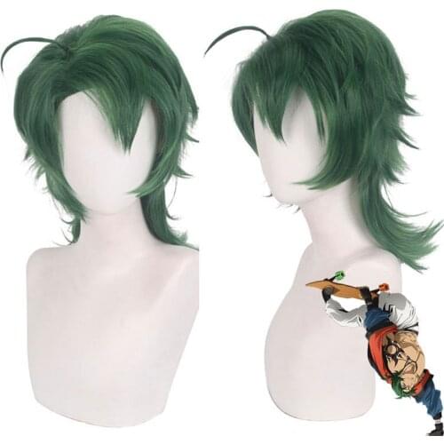 35cm Anime SK8 the Infinity Joe Kojiro Nanjo Wig Cosplay Wigs Playing Mixed Gree Hair Hair Halloween 1:1 Wigs Cap