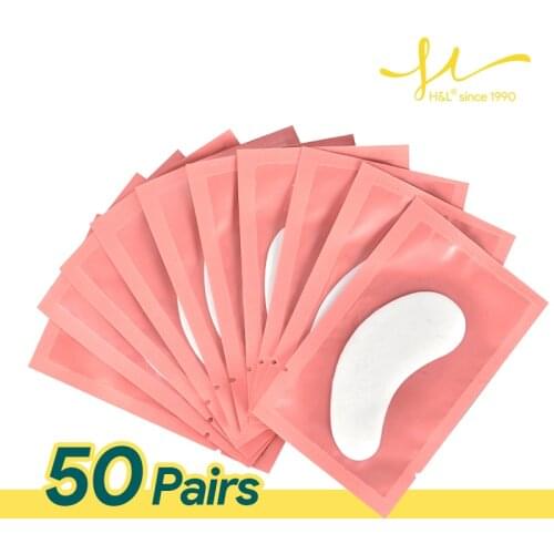 H&L SINCE 1990 Patches For Eyelash Extension Under Eye Pads Paper Patches Pink Lint Free Patches Of Paper Eyelash Under Eye Pad