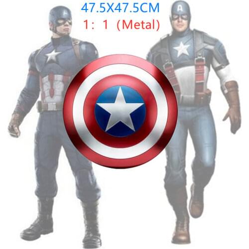 Captain America 1:1 Full Metal Shield/Superhero Weapon/Cosplay Movie Props/Round Halloween Shield
