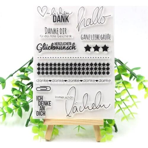 YPP CRAFT Danke Transparent Clear Silicone Stamps for DIY Scrapbooking/Card Making/Kids Fun Decoration Supplies 655