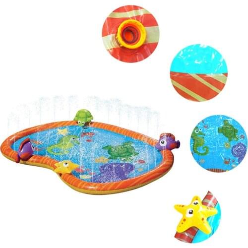 Water Sprinkler Pool Kids Sprinkler Splash Pad Wading Pool Children Sprinkler Water Toy For Kids Aged 3 And Up Outdoor Water Fun