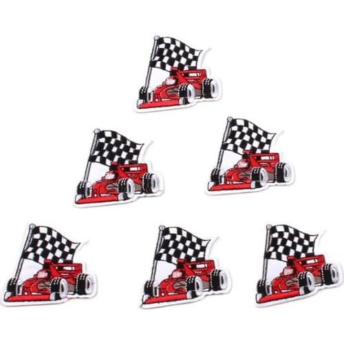 10pcs Embroidered Flag Truck Patches DIY Iron on Punk Rock Stickers For Jeans Coats Shirts Backpack Decoration Sewing Badge
