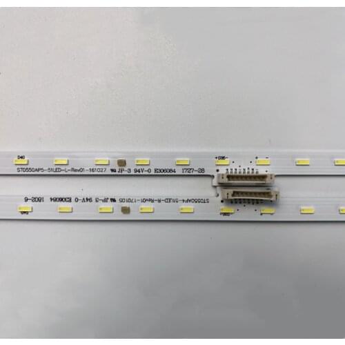 2pcs =1pair New LED backlight strip KD-55XE7096 KD-55XE7002 STO550AP5_51LED_L STO550AP5_51LED_R_Rev01_16102 51LED 600mm