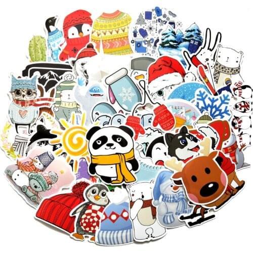 50 PCS Cartoon animal Girl Stickers For Chidren Toy Waterproof Sticker to DIY Suitcase Laptop Bicycle Helmet Car Decals