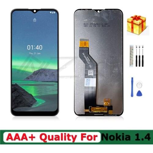 6.52" Pantalla For Nokia 1.4 LCD Display Panel Glass Touch Screen Digitizer Assembly Replacement Spare Part With Repair Tools