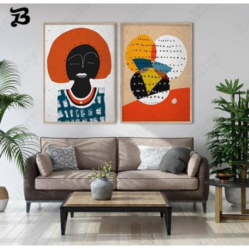 Abstract Woman Figures Painting Wall Art Posters and Prints Colorful Irregular Pattern Wall Pictures for Living Room Home Decor