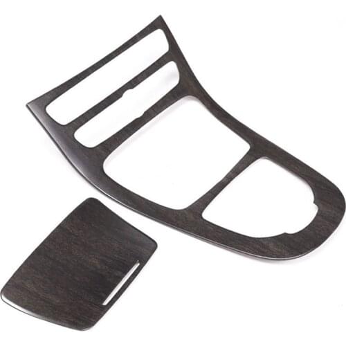 Car Console Gear Shift Cover Trim Styling Frame Sticker For Mercedes Benz E Class W213 2016-2018 Accessories Oak Wood Style New
