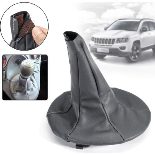 Car Gear Gaiter Boot Pu Leather Gear Gaiter Gaitor Shift Collar Boot Dust Cover For Fiat 500 500c 2007-2013 / Panda 2003-2012