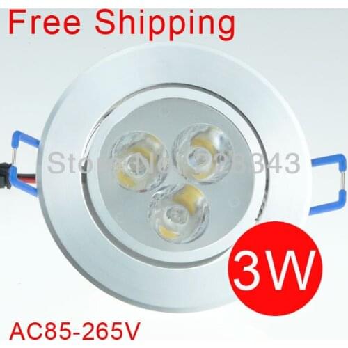 Free shipping led ceiling light 3W LED ceiling lamp bulb 300lumen CE&RoHS AC85V-265V 220V 110VWarm cool white