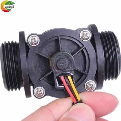 DN25 Water Level Liquid Flow Sensor Flow Sensor Water Controller DC 5-24V Pulse Hall Flowmeter for Flow Measurement Device