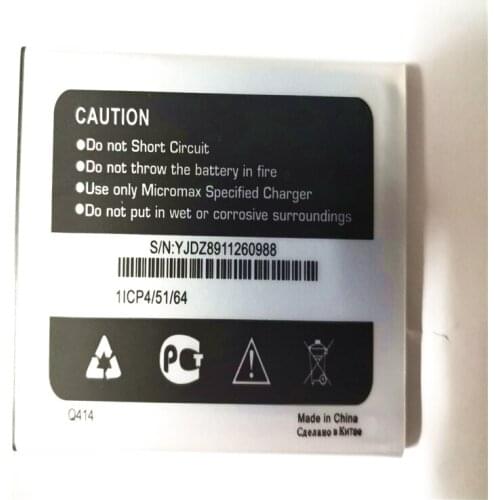 For Micromax Q414 Battery High Quality 1750mah Accumulator with phone stander