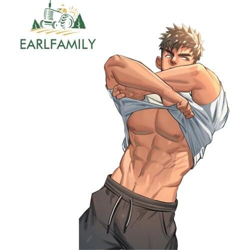 EARLFAMILY 13cm x 8.9cm For Sexy Handsome Gay Boy Man Vinyl Car Stickers Car Styling Decal RV Campervan Decals Waterproof