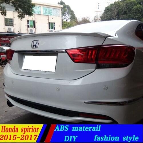 Use for honda 2015-2017 spirior spoiler High Quality ABS Material Car Rear Wing Primer Color Rear new model spirior spoiler