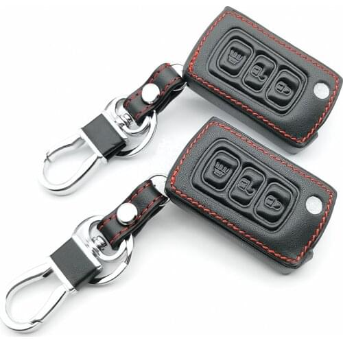 Wear Resistant Soft Leather Car Key Fob Cover for Great Wall Haval Hover H3 H5 Case Key Wallet Chain Protect Shell