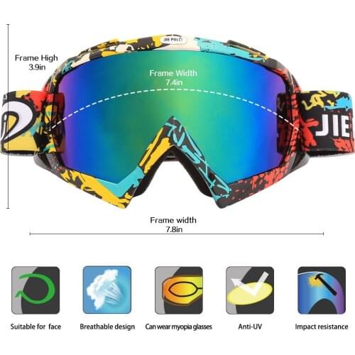 Motocross cross-country outdoor riding windproof sand goggles anti-UV glasses Ski glasses free shipping