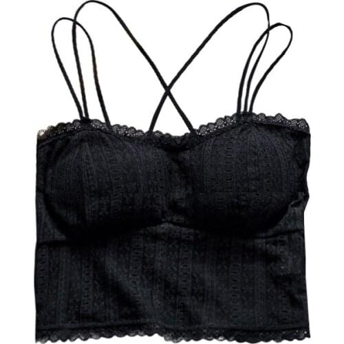 Hot Women Floral Lace Halter Bralette Bra Femme Comport Lace Sexy Wireless Lingerie Top Underwear Nightclub Hot