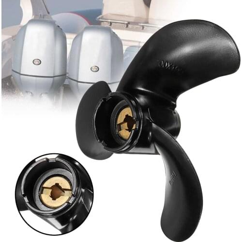 Aluminum Alloy Boat Propeller 6011-079-07P 7-7/8 x 7-1/2 For Honda Boat Outboard Engine 5HP 3 Blade Black R Rotation Accessories