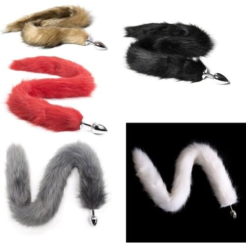 Metal Plush Dog Tail Plug Prostate Massager Couple Butt Plug BDSM Cosplay Sex Toys for Women Adult Sex Games