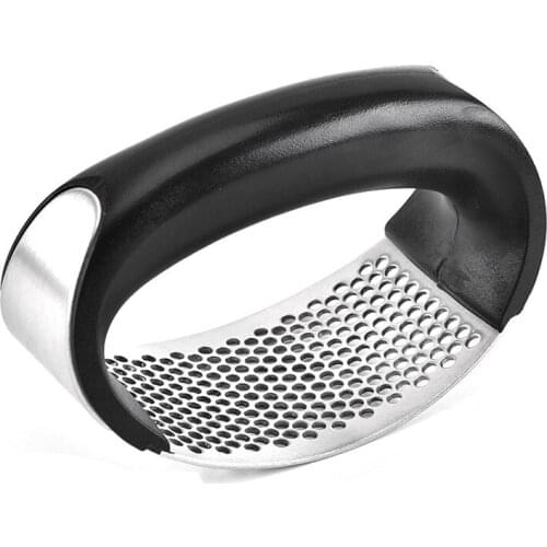 Multi-function Stainless steel arc garlic press manual garlic masher creative garlic twister kitchen garlic grinder kitchen tool