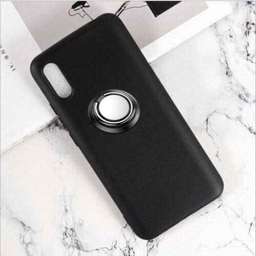 Tpu Soft Case For Xiaomi Mi 6 Note 10 Lite Redmi 9C 9A 9AT 9 Nfc Note 910X 5G 4G Back Ring Metal Car Magnetic Holder Cover