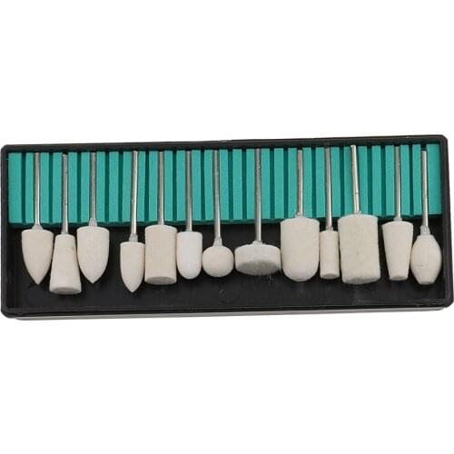 13 Pieces Professional Nail Art Acrylic Gel Polishing Grinding Head Tools Ceramic Electric Drill Bits for Nail Art Machine