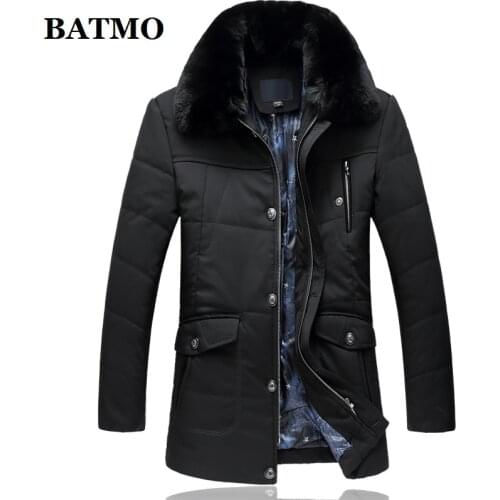 BATMO 2019 new arrival winter high quality thicked parkas men,mens winter jackets ,plus-size L-7XL 8811