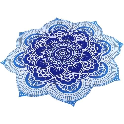 Persian Style Flower Shape Beach Yoga Mat Living Room Center Area Prayer Kids Play Mat Worship Kneeling Pad Tablecloth Decor