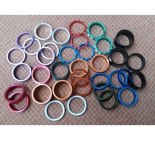 Bike Headset Spacers Fork Stem Extender Heighten device 1-1/8" 28.6 * 5 10 20 mm