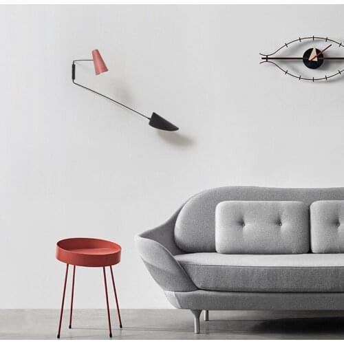 Nordic minimalist living room background wall lamp pink Bedroom Bedside Lamp Nordic Lamps Simple American Frosted Lighting