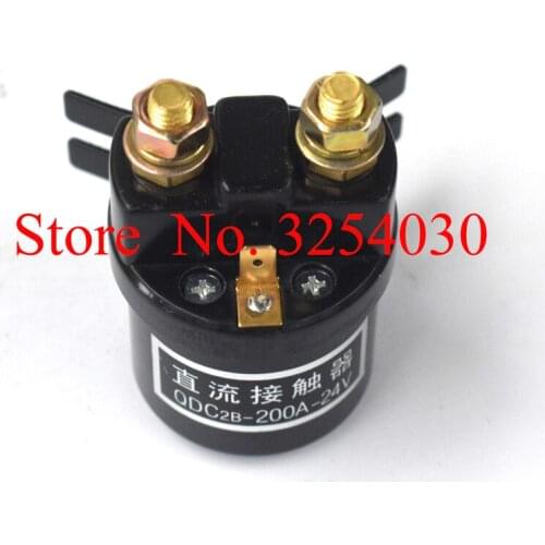 Elaborate Domestic Black 24V 200A DC Lifting Contactor for Electric Tourist Coach or Sightseeing Car Electric Pallet Trucks