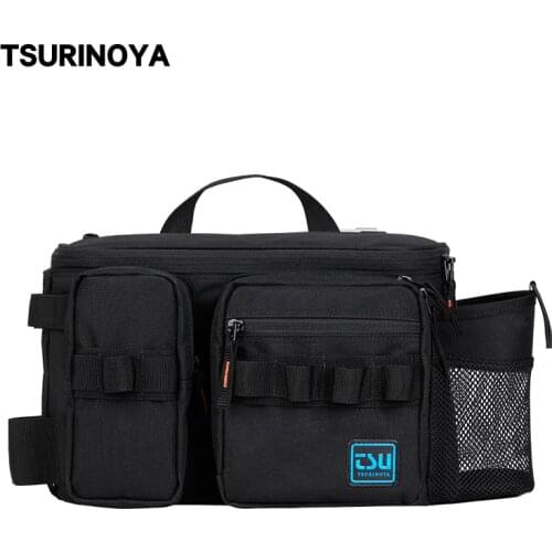 TSURINOYA 2019 NEW Fishing Bag RX1911 Water Resistant Multifunctional Outdoor Sports Lure Reel Storage Nylon Shoulder Waist Bag