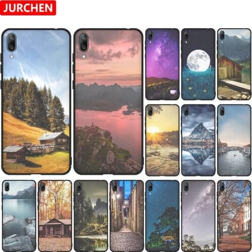 JURCHEN Ultra-thin Silicone Case For Huawei Y7 Pro 2019 Cover Fashion Print Back Cover For Huawei Y7 Pro 2019 Phone Case Funda