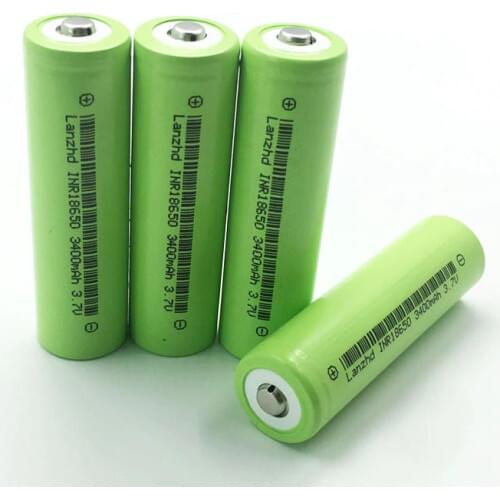 1-8pcs 18650 Battery with Pointed 18650 li ion 3400mah 30A Lithium 3.7v Rechargeable Batteries INR18650B For flashlight