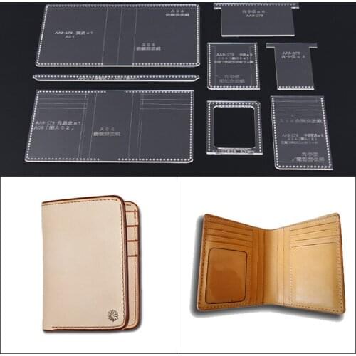 DONYAMY 1Set laser cut durable Acrylic Template Pattern For DIY Handmade Handbag Leather Craft Sewing Pattern Sewing stencils