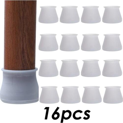 16pcs Table Chair Leg Silicone Cap Non-Slip Mat Caps Pad Furniture Rubber Feet Cover Floor Protector Foot Protection