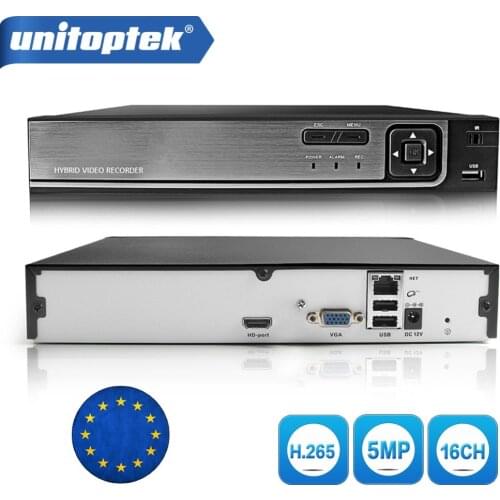 16CH 5MP 1080P CCTV NVR H.265 8 Channel 5MP Network Video Recorder Onvif for 720P 1080P 5MP IP Camera XMEYE P2P Cloud