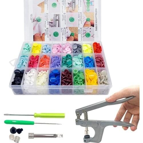 360/150 Sets T5 Plastic Snap Button with Snaps Pliers Tool Kit & Organizer Containers,Easy Replacing Snaps,DIY Family Tailor