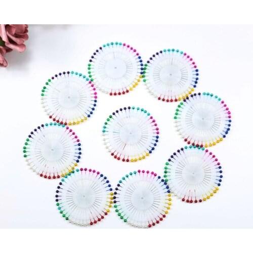 40 pieces of a plate of pin bead needles diy pearlescent needle inserts disc bead needles clothing positioning needles