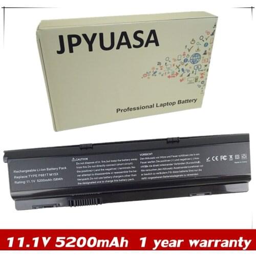 7XINbox 11.1V 5200mAh Laptop Battery SQU-722 SQU-724 For Dell M15X P08G F681T D951T T779R T780R HC26Y NGPHW T779R T780R W3VX3