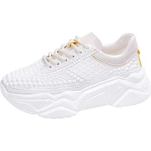 Free Shipping Women Sneakers 2020 New Spring Shoes For Woman White Chunky Sneakers Casual Breathable Sneaker shoes