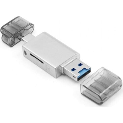 Jimier Huawei Cell Phone & Laptop USB-C Type C / USB 2.0 to NM Nano Memory Card & TF Micro SD Card Reader