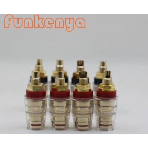 Red And Black Pure Copper Crystal Wiring Terminal Power Amplifier Wiring Terminal Sound Box Wiring Terminal