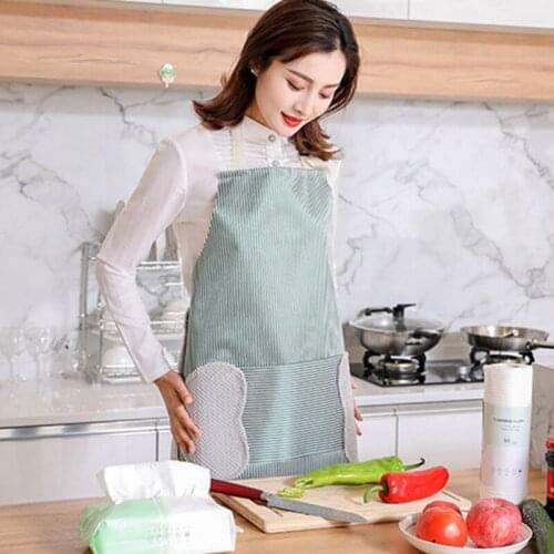 Household Fashion Kitchen Aprons Dinner Party Aprons BBQ Bib Apron For Women Cooking Baking Restaurant Apron Cleaning Tools