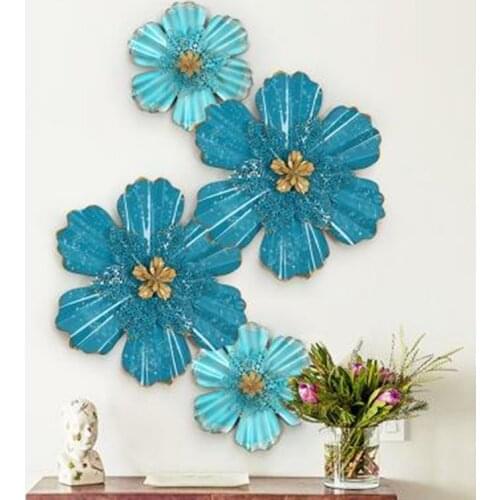Nordic three-dimensional iron flower, wall hanging crafts, decorative art, home office restaurant wall decoration