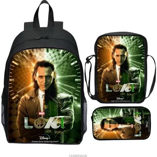 2021 New Disney Marvel Avengers Loki Backpacks High-Capacity Super Hero Thor Bag Boys Girls Children Schoolbag Birthday Gifts