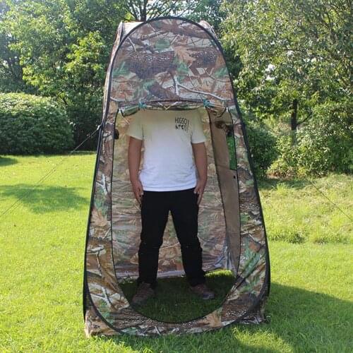 Outdoor Pop-up Tent Automatic Folding Camping Shower Tent Camouflage Beach Bathroom Toilet Tent Privacy Cloakroom+Storage Bag