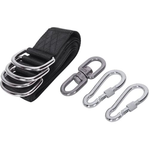 Swing Straps Hammock Tied Rope High-Strength Swing Strap Outdoor Tools Buckle Tree Garden Swing Hanging Kit