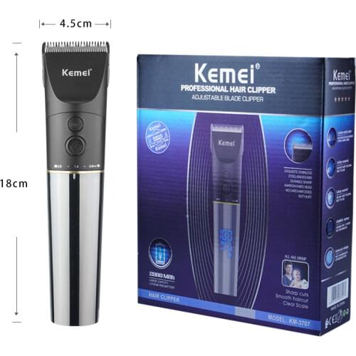 Kemei Professional Men Trimmer LED Digital Display Beard Electric Clipper Barbe Strong Steel Cutter Head Hair Cutting Machine