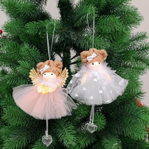 Christmas Decorations for Home Lovely Heart Girl Doll Hanging Pendant Xmas Tree Hanging Ornaments Pendant 2022 New Year Gifts