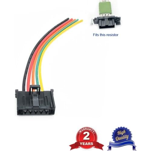 Wiring Harness Connector Cable For Fiat Punto Doblo Qubo Blower Motor Fan Heater Resistor 13248240 6450XR
